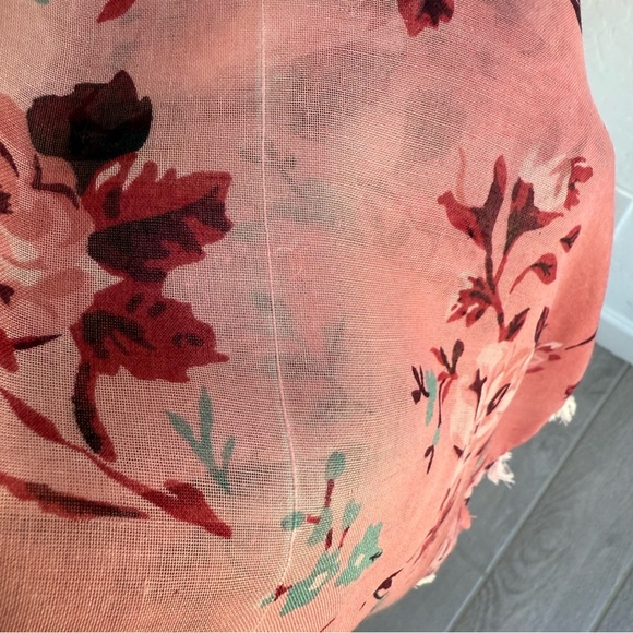 NWT Lane Bryant Rose Print Long Length Open Front Kimono One Size 1X-3X - Picture 8 of 8